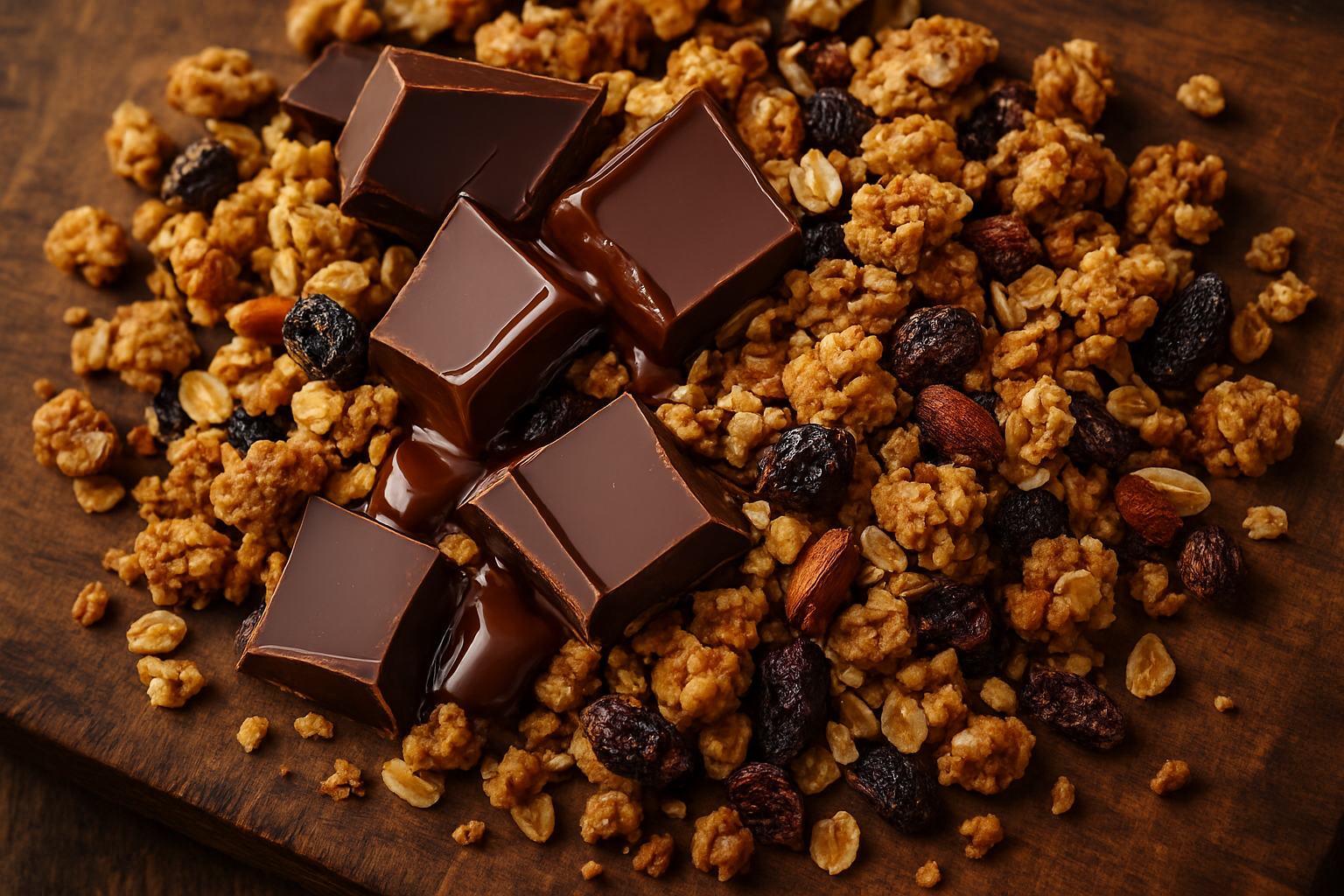 make now all of them together the chocolate and the granola